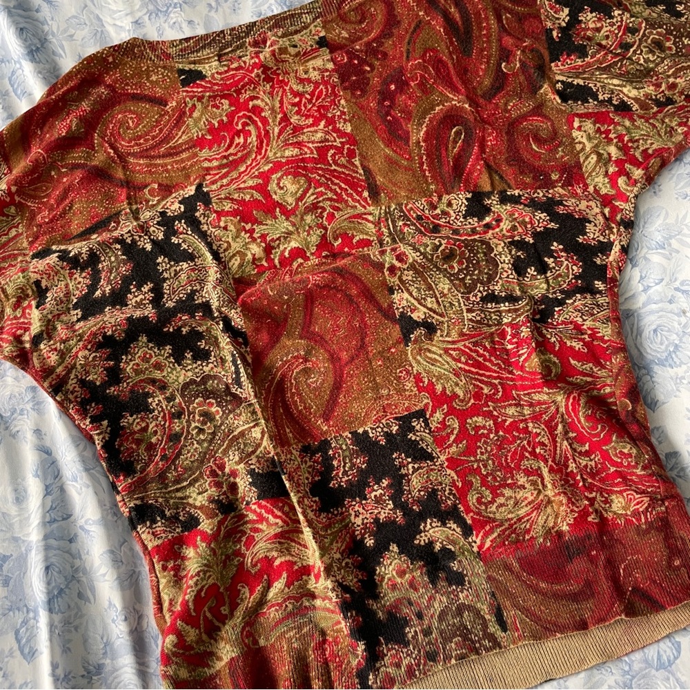 Mixed Print Patchwork Chaps Ralph Lauren Medium Y… - image 5